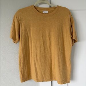 Orejas Hemp Tee in curry yellow